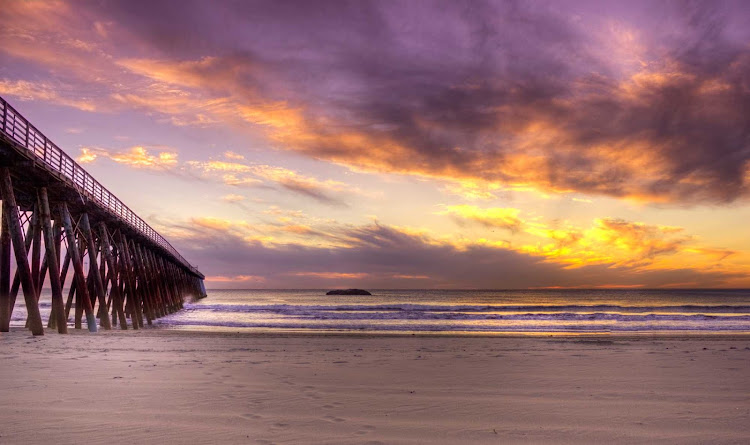 Sunset at Rosarito Beach, north of Ensenada, Mexico.