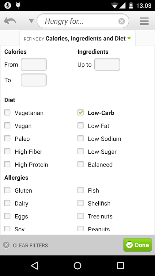   Recipes & Nutrition-skjermdump 