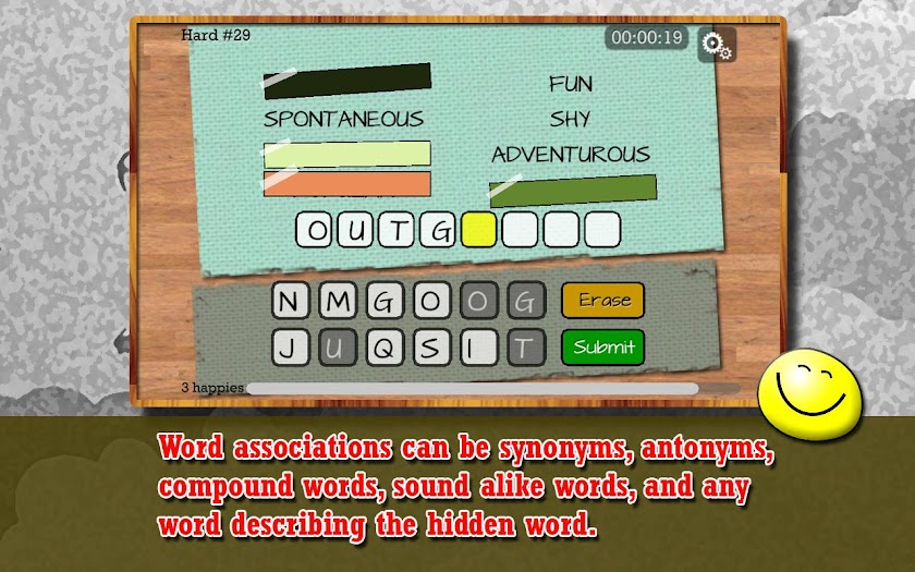Four Word Association - Puzzle Screen 2