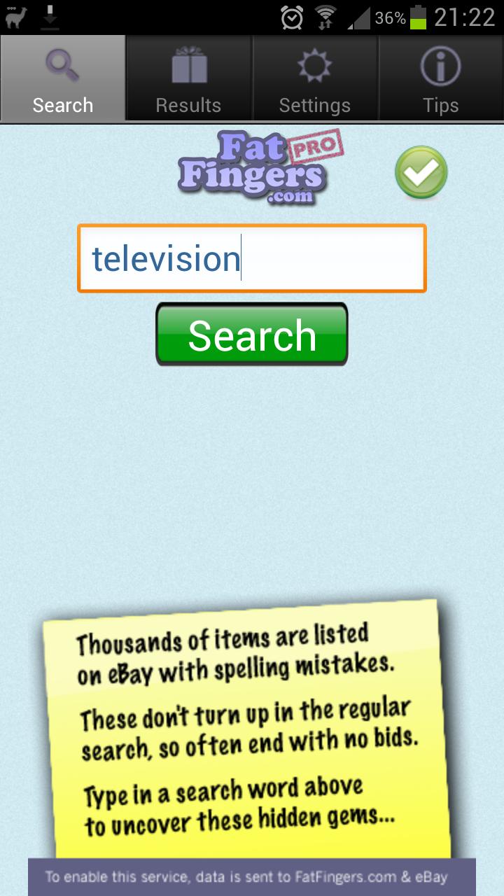 Android application Fat Fingers Pro: eBay Bargains screenshort