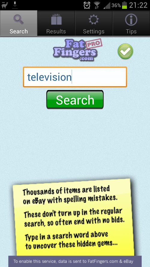 Android application Fat Fingers Pro: eBay Bargains screenshort