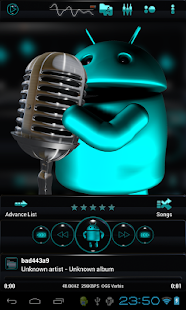 Lastest poweramp skin droid lightblue APK