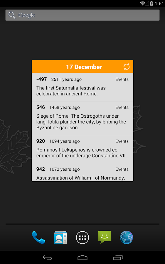 Today in History Calendar Android Apps on Google Play