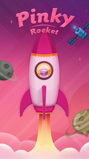 Pinky Rocket GO Launcher Theme