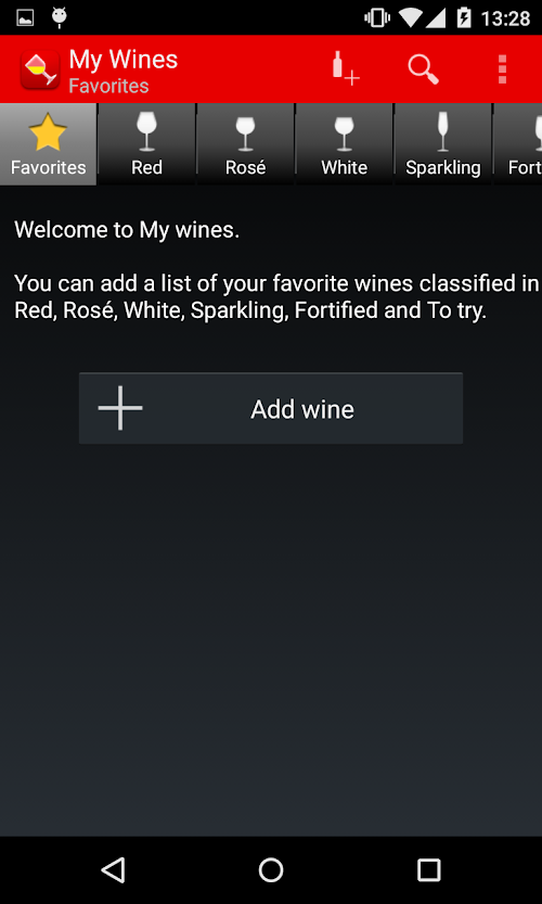 Android application My Wines screenshort