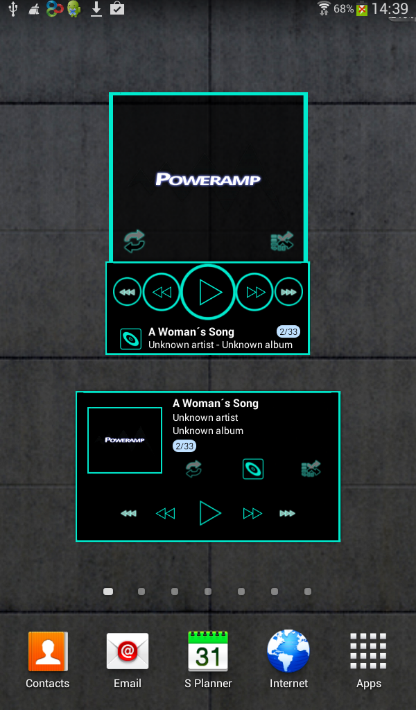 Poweramp widget TRON TURQUOISE Screen 1
