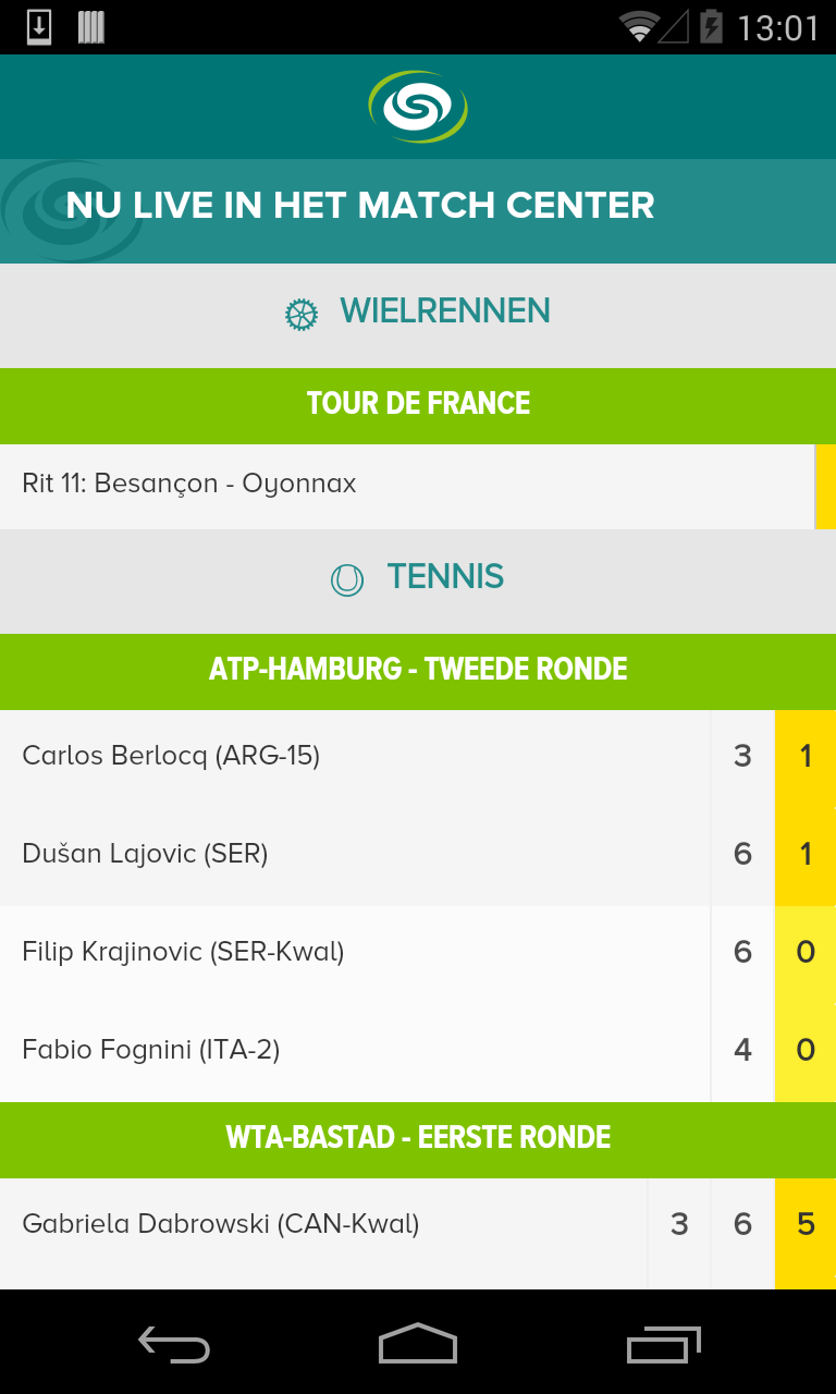 Sporza Screen 1