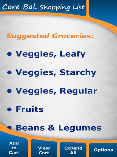【免費健康App】Core Balance Diet Grocery List-APP點子
