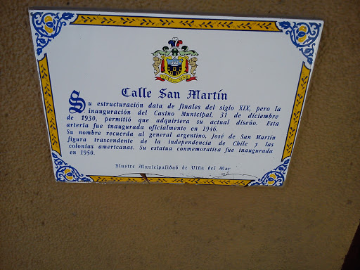 Placa Calle San Martín