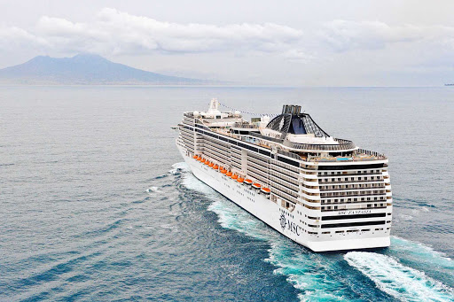 European-designed and luxury oriented, MSC Fantasia is at home sailing in the Mediterranean.