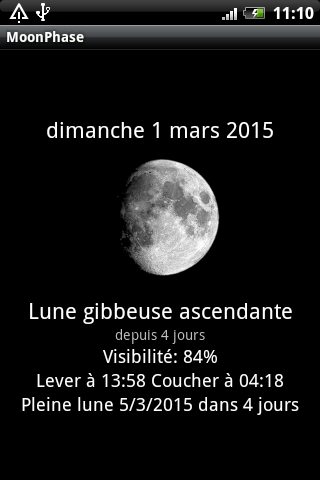 Android application MoonPhase Pro screenshort