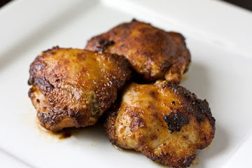 Spicy Honey-Brushed Chicken Thighs