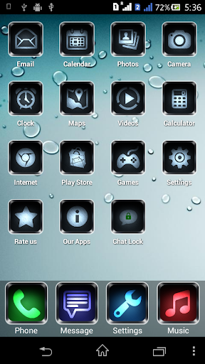 Black iPhone Launcher Theme 3D