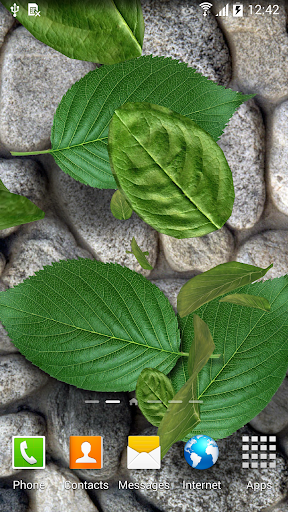 3D Leaves Live Wallpaper