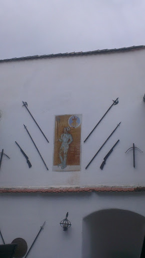 Weapons on the Wall of Brasov Fort