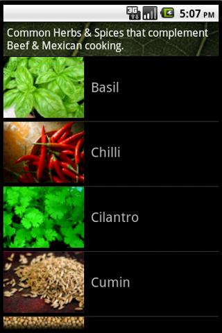Herb &amp; Spice Helper Screen 2