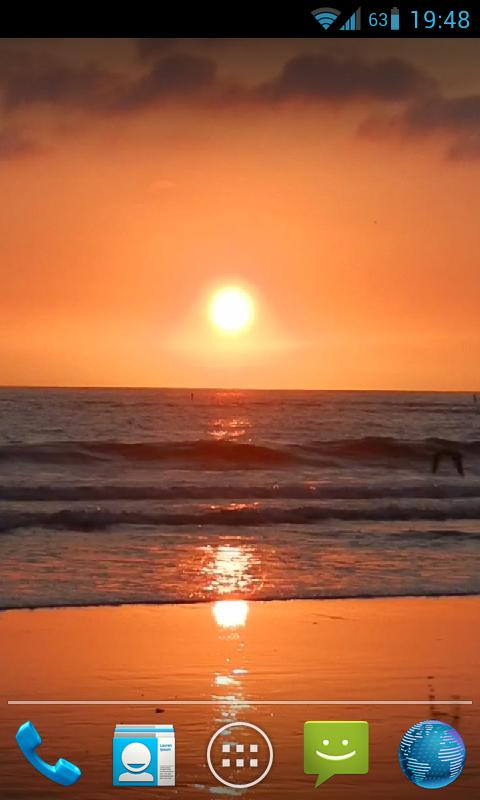 Sunset Relaxing Waves Live HD Screen 3