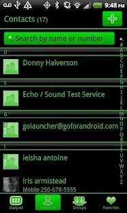 Free GO Contacts Black & Green APK for Android