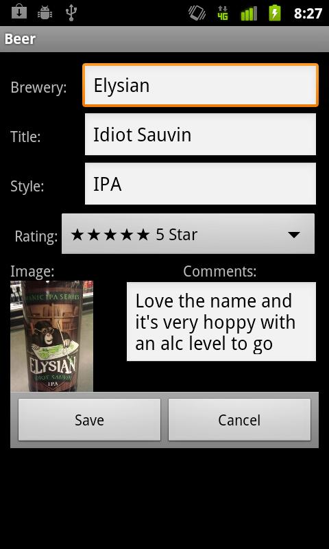 Beer Log Screen 3