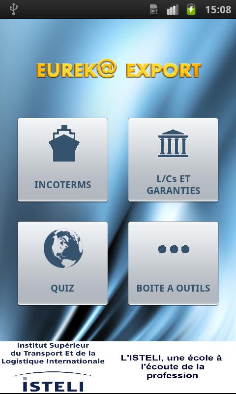 Android application EUREK@ EXPORT screenshort
