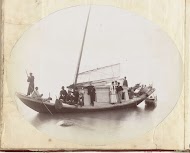 Mensen op een sampan, China