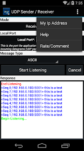  UDP Sender / Receiver– miniatura da captura de ecrã  