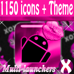 Pink Lipstick Theme + IconPack Download gratis mod apk versi terbaru