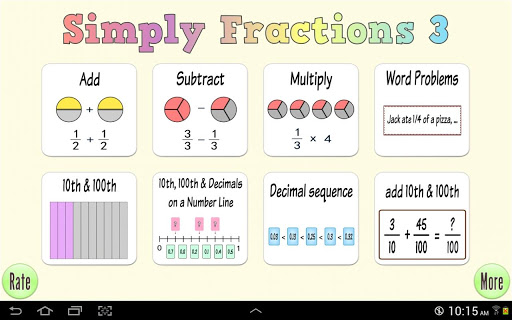 Simply Fractions 3 math games