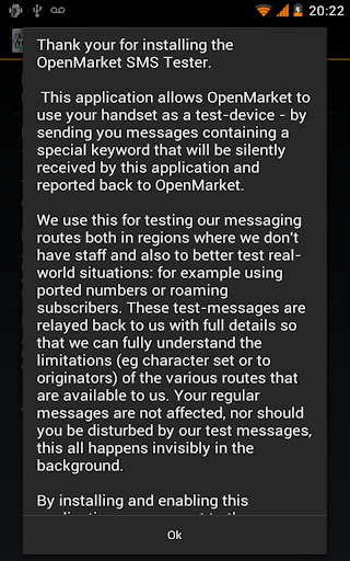 OpenMarket SMS Tester