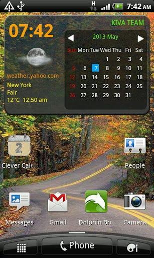 Weather and Calendar widget