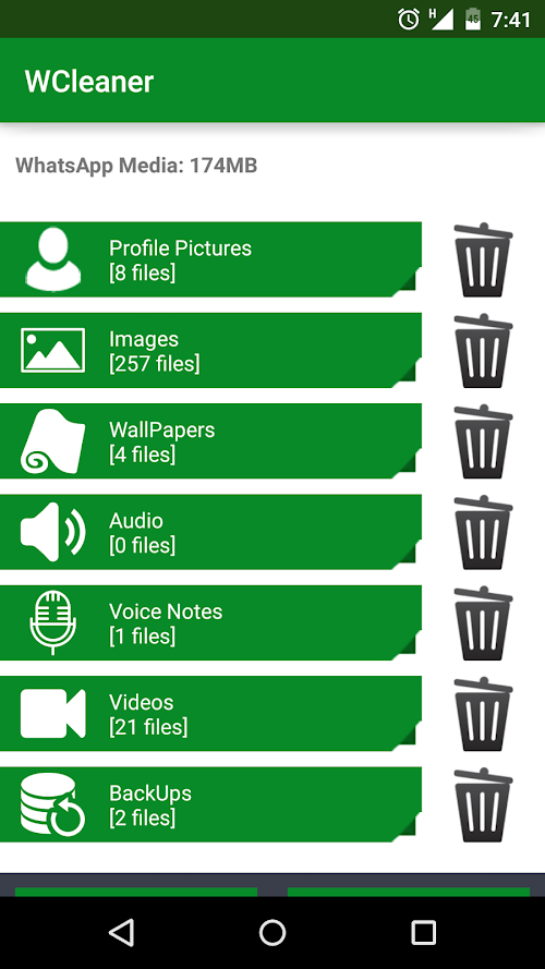 Android application WCleaner for WA (No Ads) screenshort