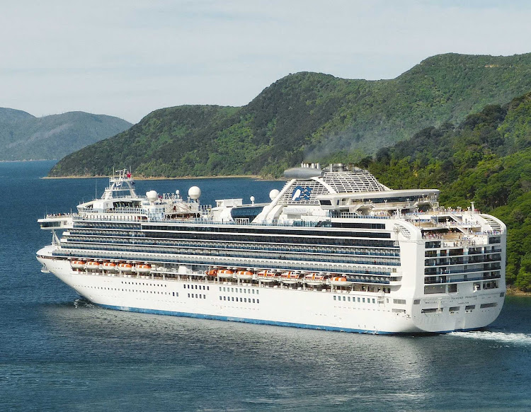 Diamond Princess in Queen Charlotte Sound, Marlborough, New Zealand.