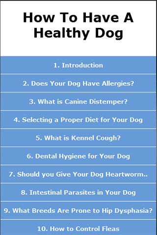 How To Have A Healthy Dog