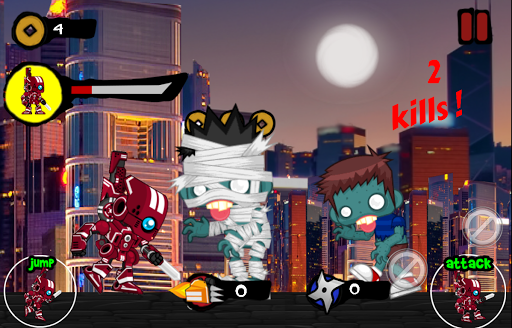 【免費動作App】Red Rangers Robot VS Zombies-APP點子