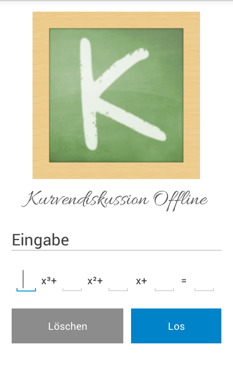Android application Kurvendiskussion Offline screenshort