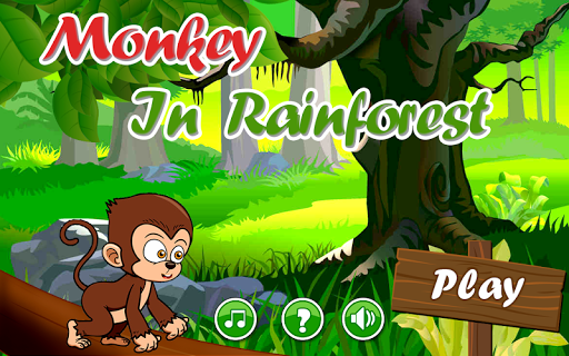 Monkey Jump In Rainforest