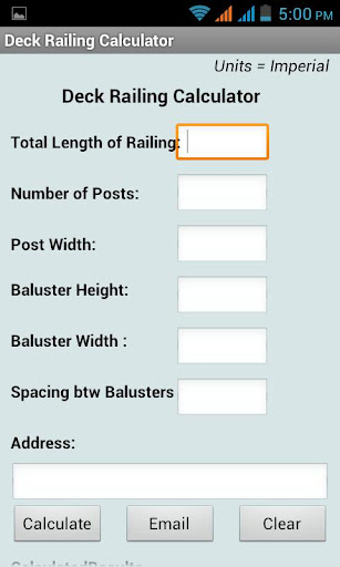 DeckRailing Calculator