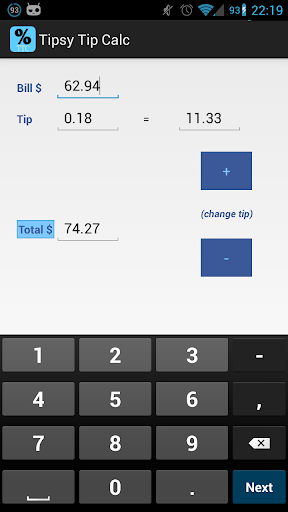 Tipsy Tip Calc