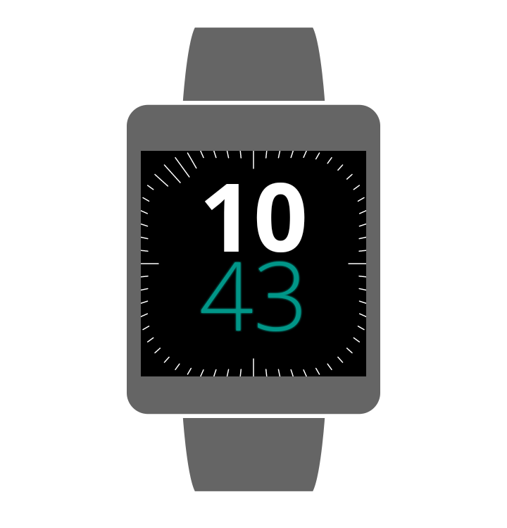 Digital Wave Watch Face Screen 2
