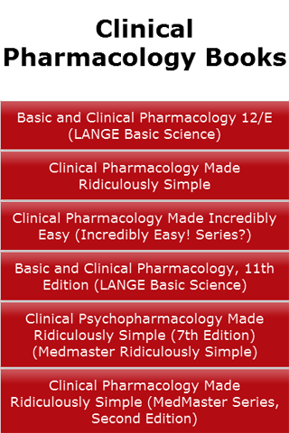 Clinical Pharmacology Books