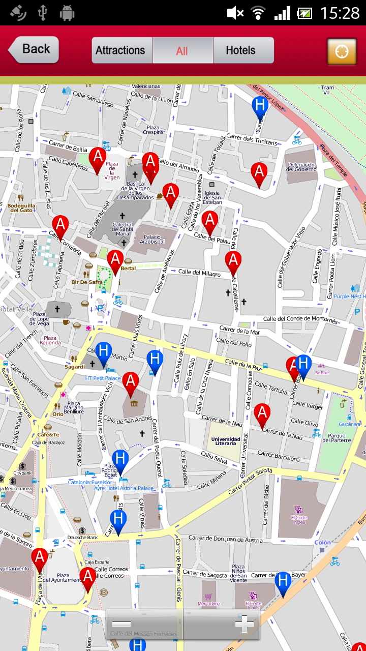 Valencia Offline Guide Screen 2