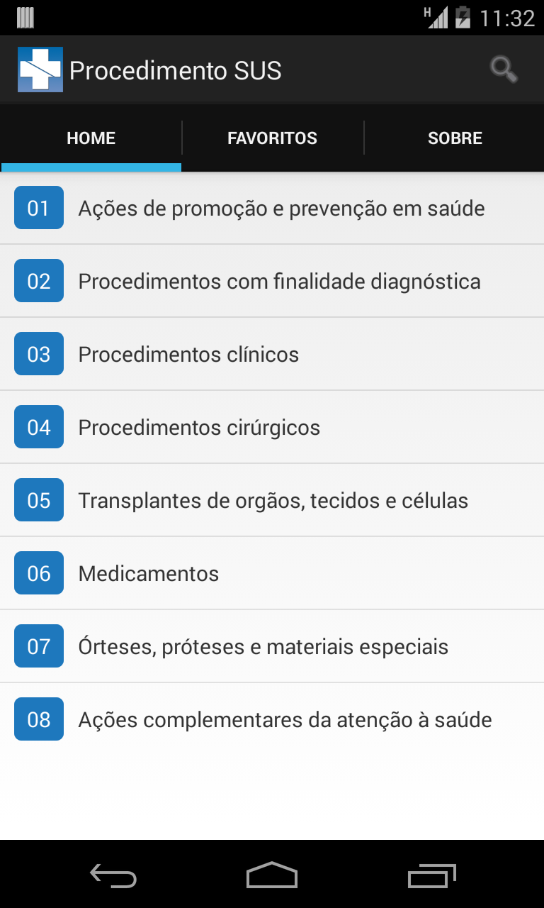 Procedimentos SUS Screen 2