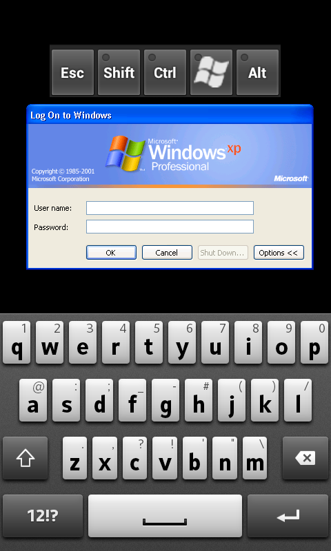 Android application Remote Desktop Client screenshort