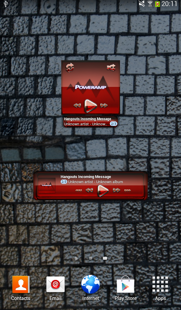 Poweramp widgetpack - Red Glas Screen 2