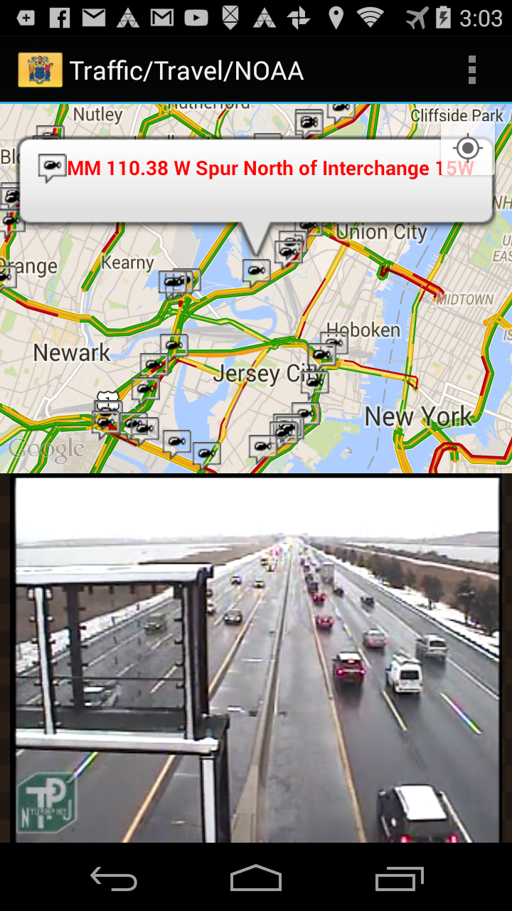 New Jersey Traffic Cameras Pro Screen 1