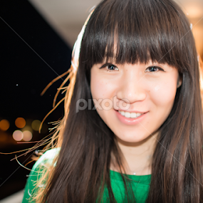 Happiness by Wei Ding - People Portraits of Women