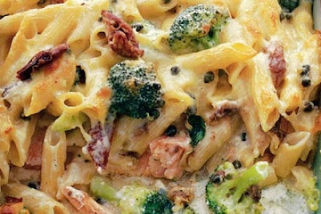 Italian broccoli & salmon bake