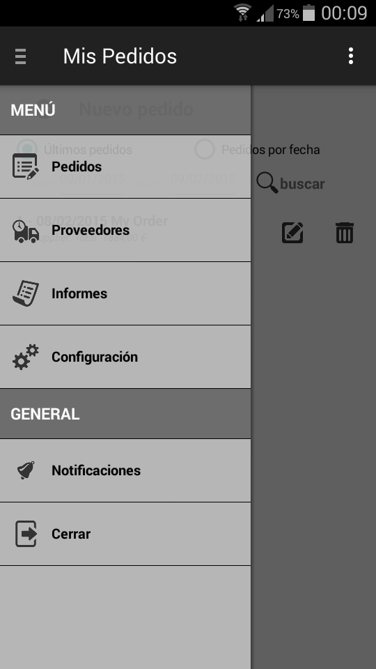 Android application My Orders Pro screenshort