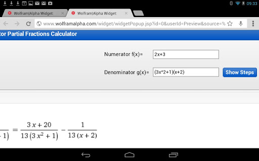 Partial Fractions Calculator