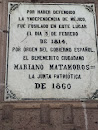 Placa Fusilamiento De Benemerito Mariano Matamoros